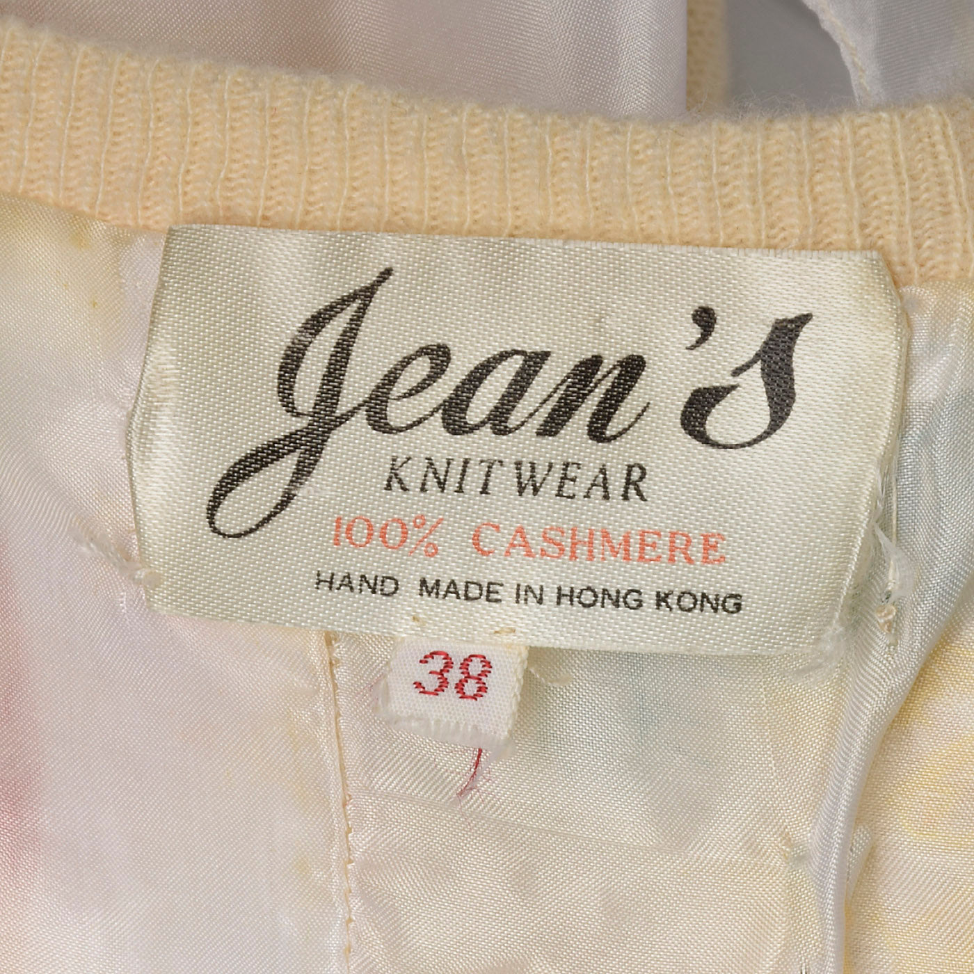 1960s 100% Cashmere Beaded Cardigan