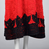 1930s Red and Black Chenille Robe