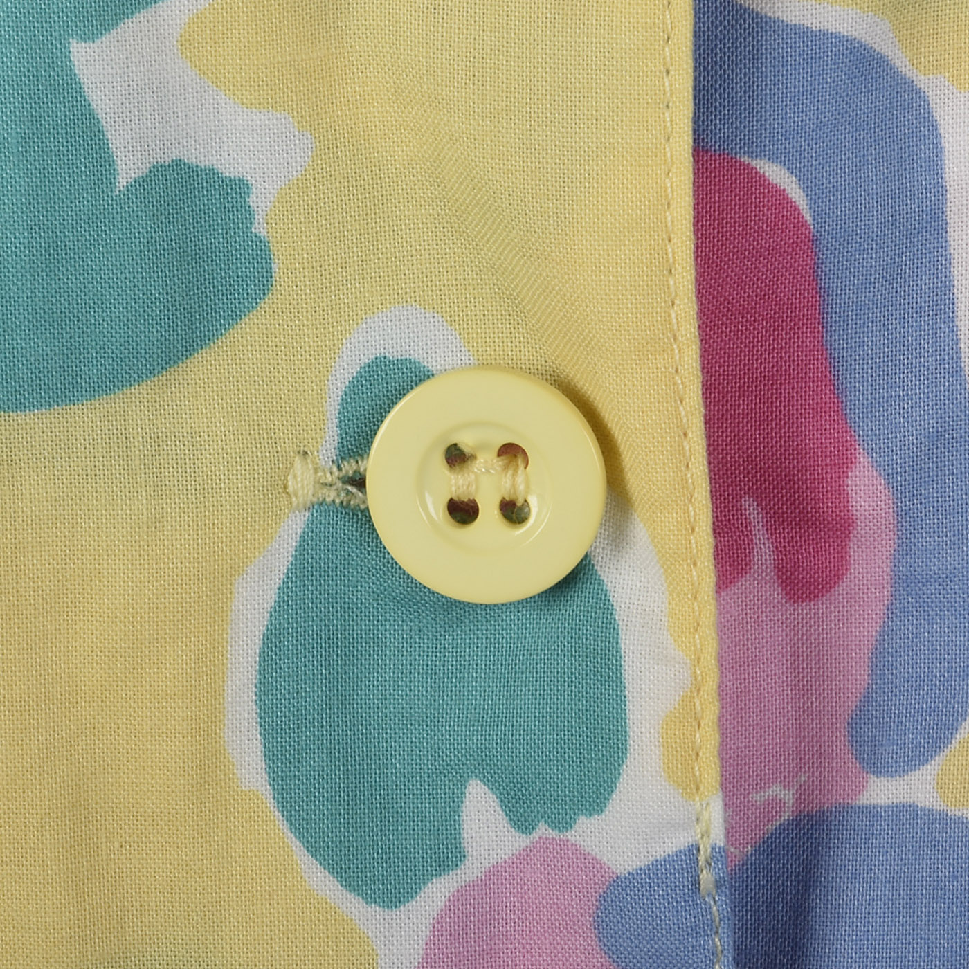 1980s Yellow Jumpsuit with a Bright Floral Print