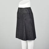 Small 1950s Black Quilted Underpinning Slip