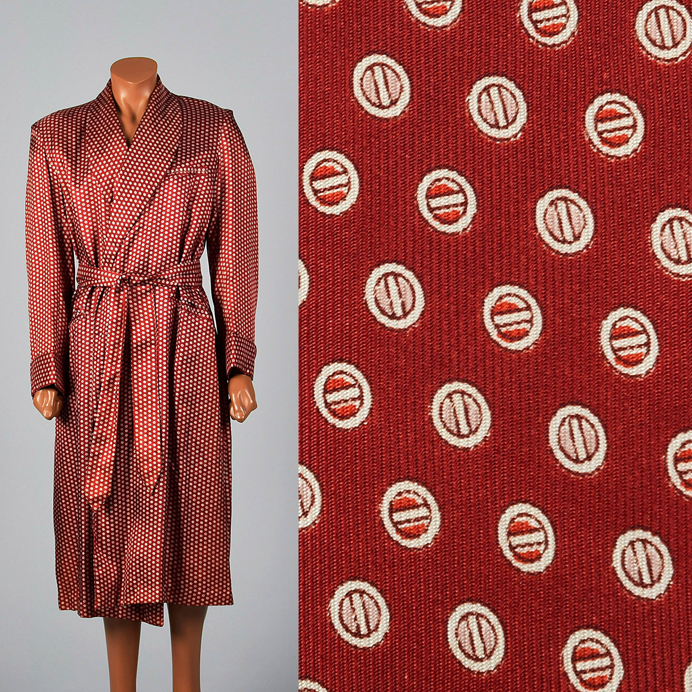 1950s Mens Deadstock Rayon Robe