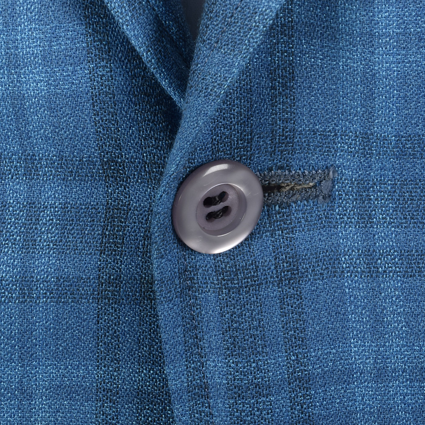 1950s Blue Plaid Jacket with Slim Lapel