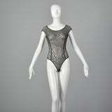 1980s Donna Karan Gray Bodysuit