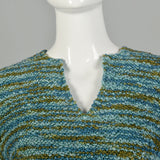 Small 1960s Knit Boucle Skirt Set Skirt Top Separates