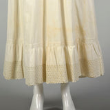 Medium 1900s Petticoat Cotton Skirt Victorian Lace