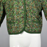 1960s Quilted Cotton Jacket in a Floral Print