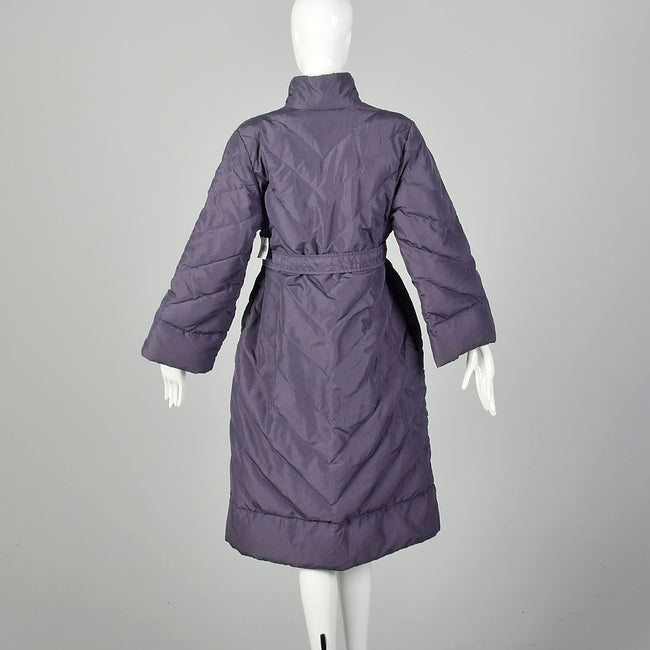 Medium 1980s Bill Blass Purple Puffer Coat Winter Outerwear