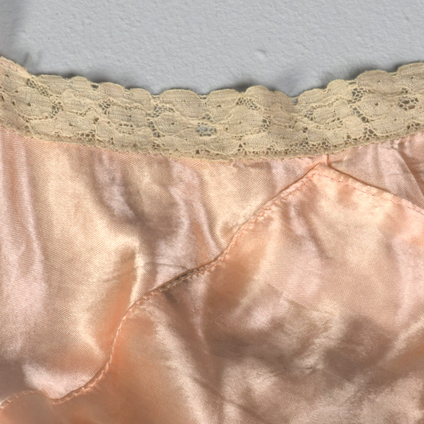 1930s Pink Slip with Wide Lace Trim