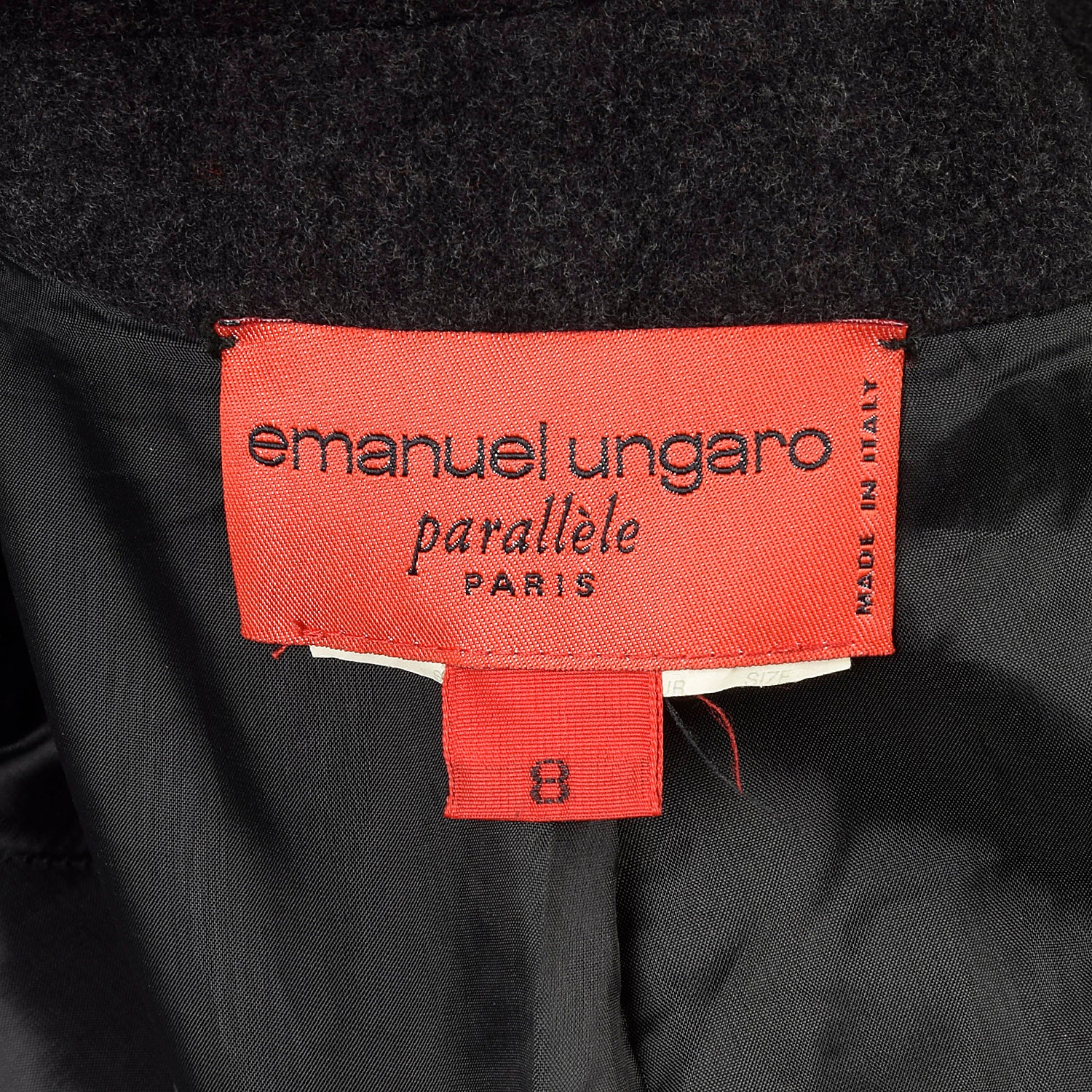 Large Emanuel Ungaro Paralléle 1980s Gray Wool Coat