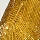 Small 1970s Gold Beaded Backless Halter Ball Gown