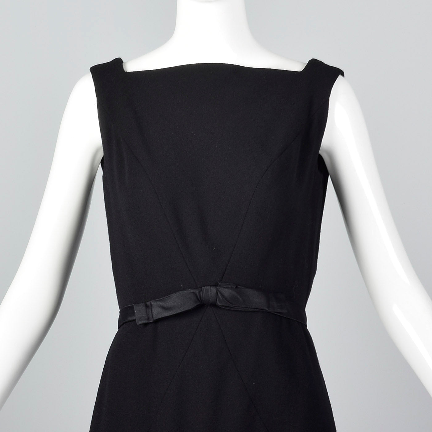 1950s Adele Simpson Black Dress with Button Up Back