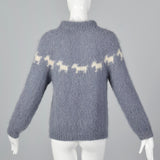 1960s Hand Knit Novelty Scotty Dog Sweater
