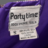 Small 1970s Purple Sequin Dress