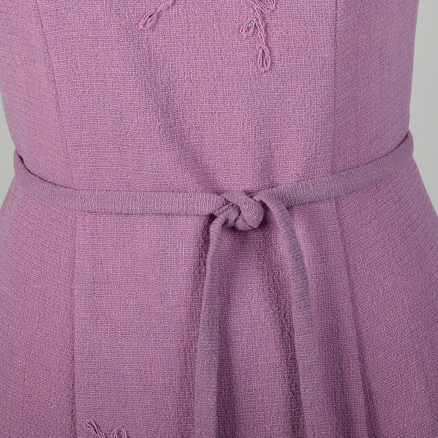 XL 1960s Set Purple Tweed Autumn Jacket Lilac Day Dress Ensemble