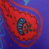 Emanuel Ungaro Paisley Print Purple Tapestry Shawl