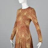 1970s Diane Von Furstenberg Brown Knit Dress