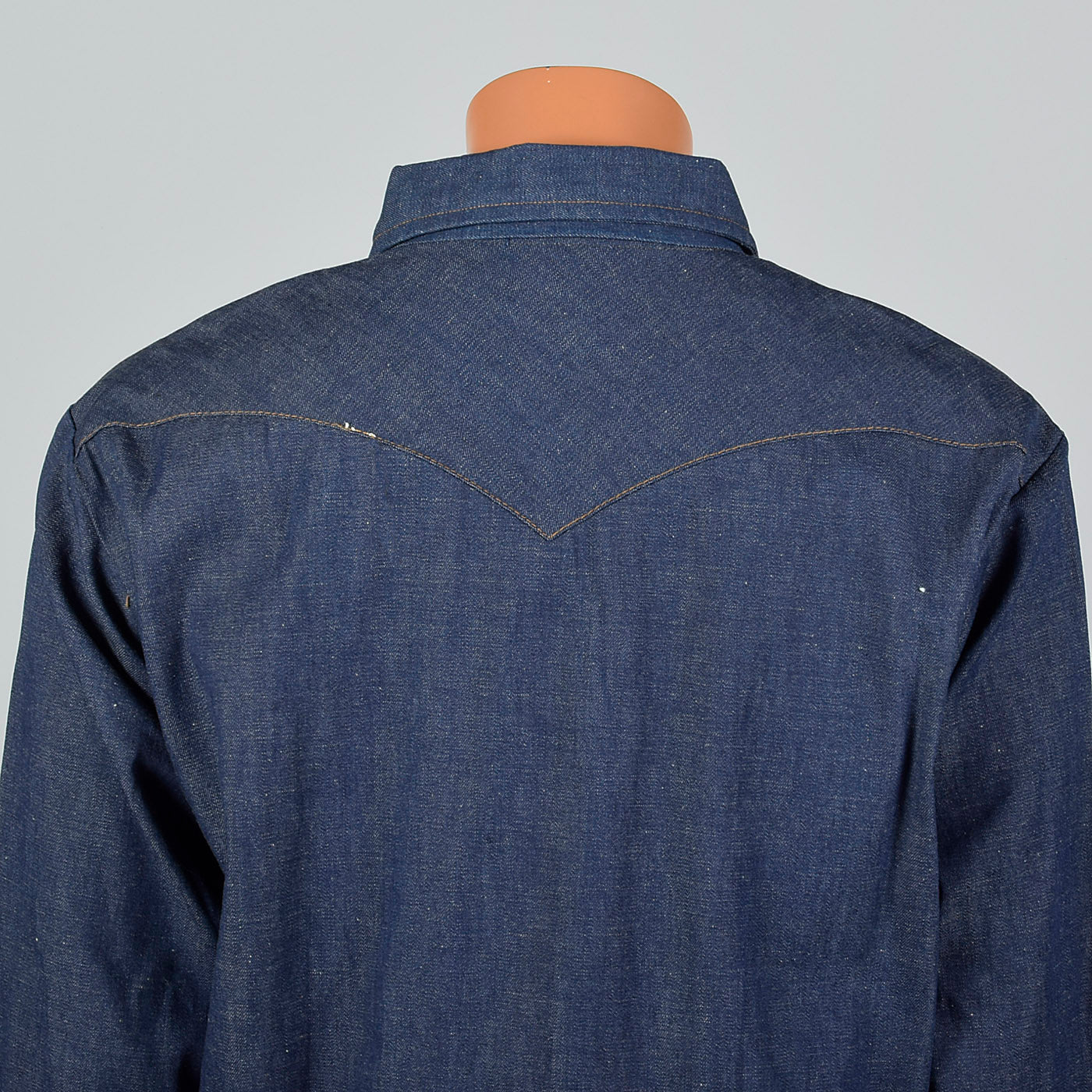 1970s Deadstock Cotton Denim Long Sleeve Shirt