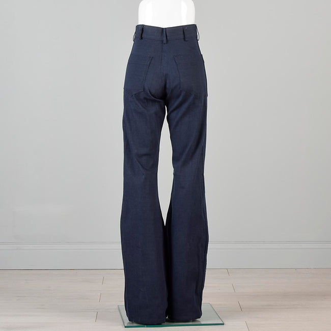 30x38 Extra Long Seafarer Bell Bottoms High Waist Indigo Denim