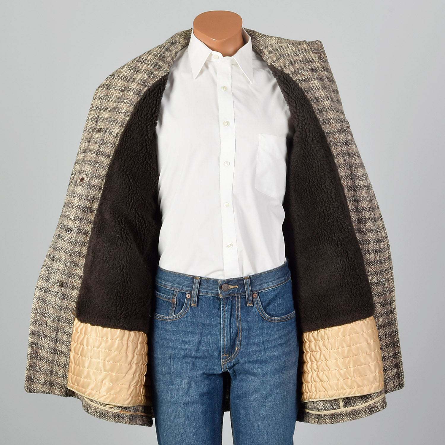 1950s McGregor Brown Wool Tweed Coat