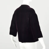 Medium Jil Sander Minimalist Velvet Jacket Burgundy Puffer