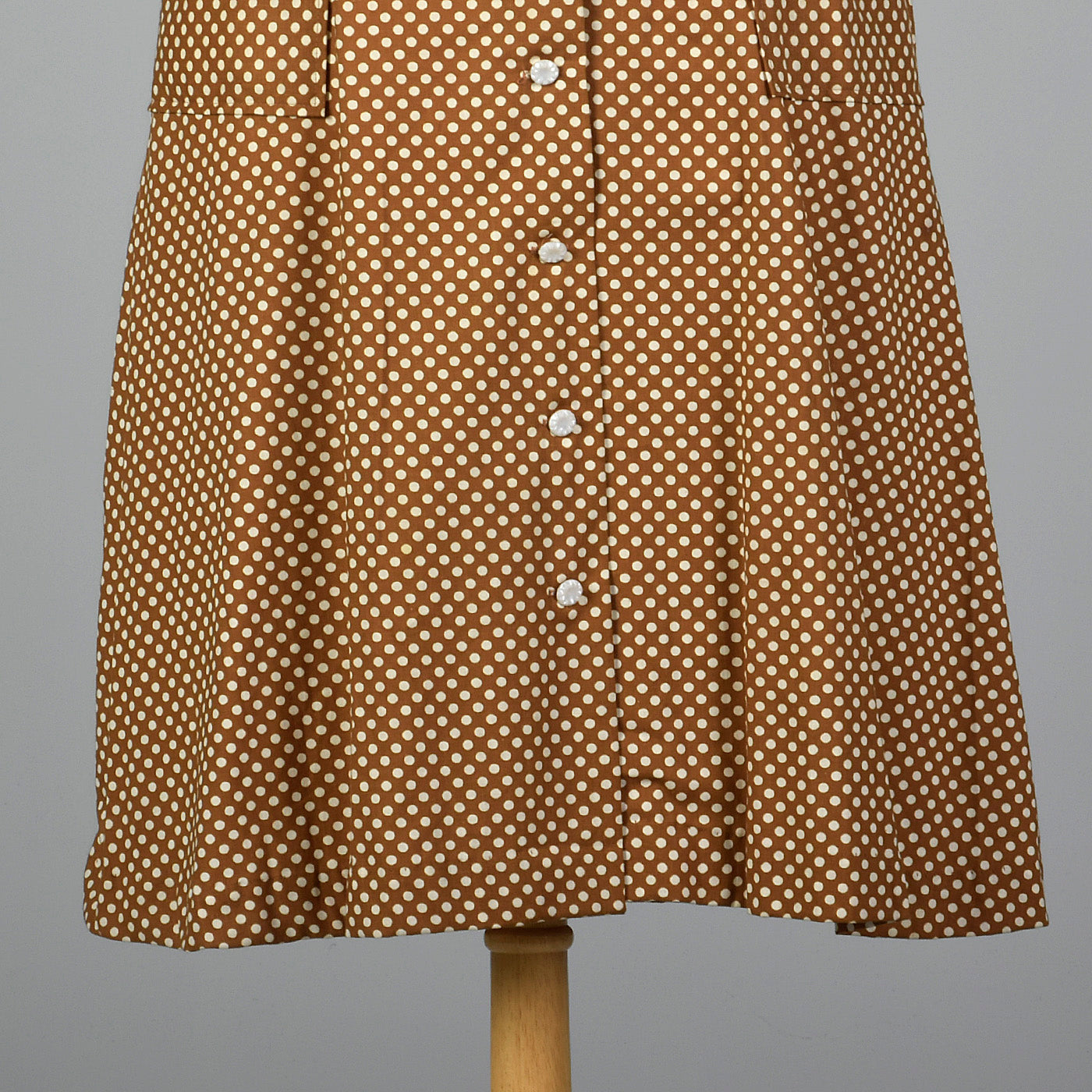 1950s Brown Polka Dot Day Dress