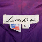 1980s Lillie Rubin Purple Sequin Strapless Mermaid Prom Dress
