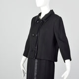 1960s Mod Black Skirt Suit