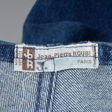 1970s Zip Front Bell Bottoms Cotton Denim
