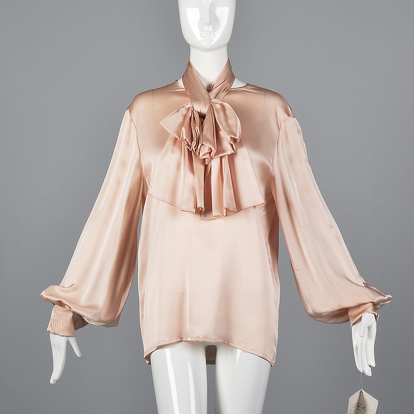 Christian Dior Boutique Numbered Pink Silk Blouse