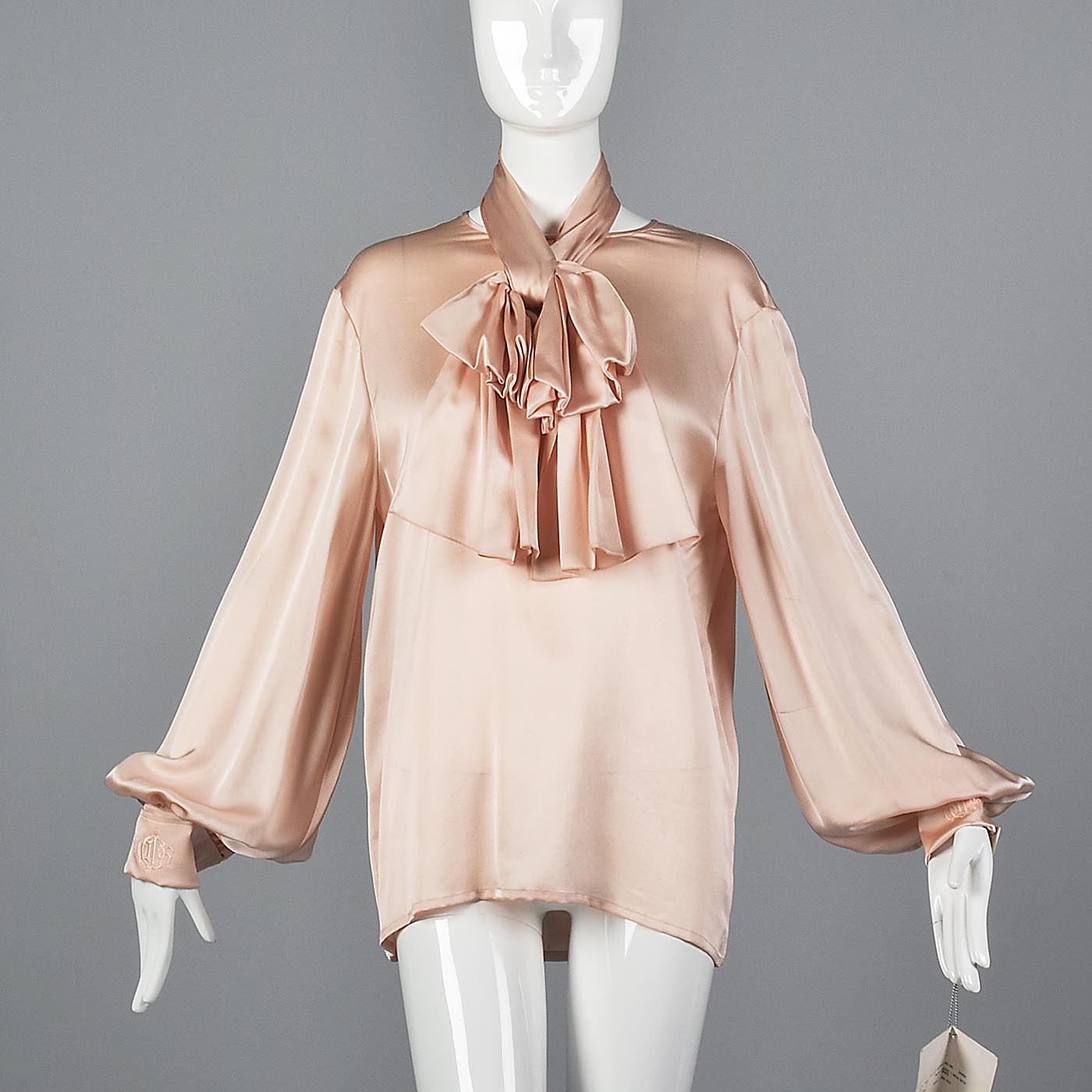 Christian Dior Boutique Numbered Pink Silk Blouse