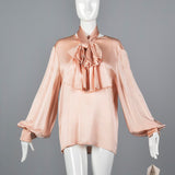 Christian Dior Boutique Numbered Pink Silk Blouse