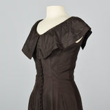 1950s Suzy Perette Dark Brown Wiggle Dress