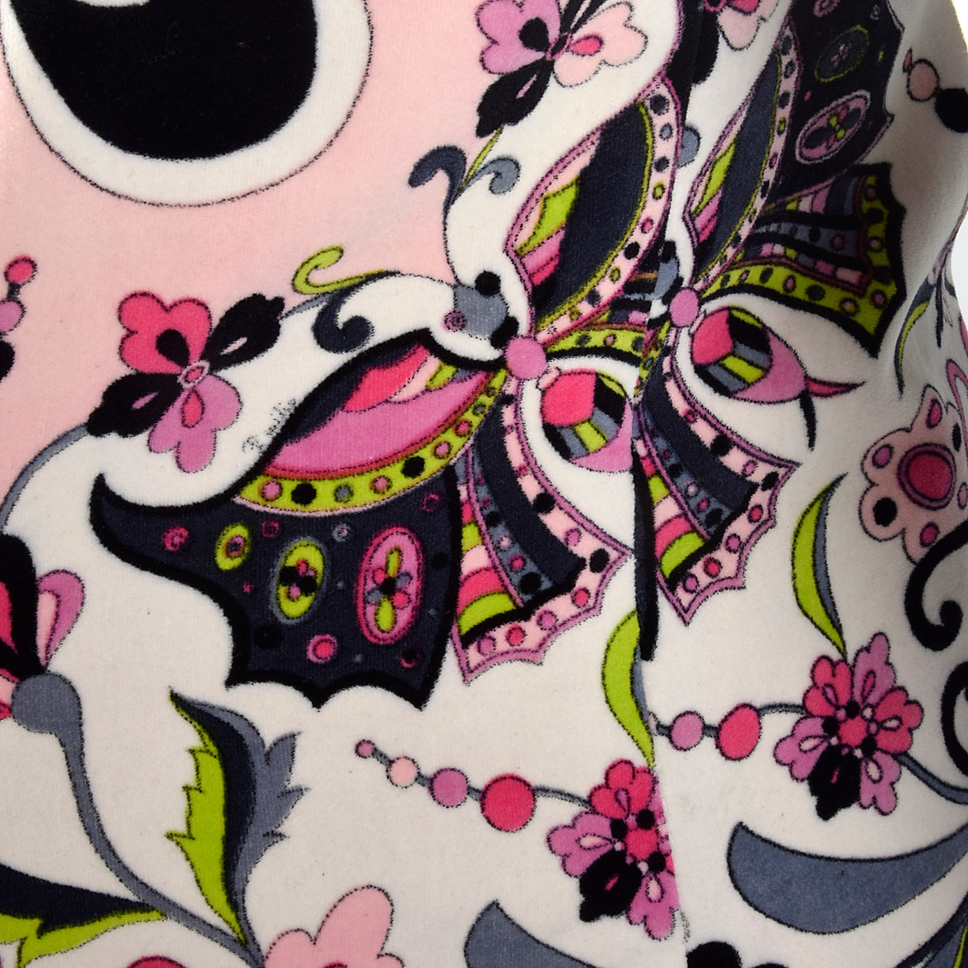 1960s Emilio Pucci Print Velvet Top