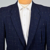 1950s Navy Blue Atomic Fleck Jacket