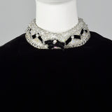1960s Black Velvet Dress with Beaded Trim