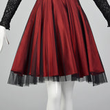 1990s Red and Black Cocktail Dress