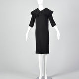 XXS 1960s Black Sack Dress
