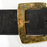 1990s Sonia Rykiel Black Suede Signature Belt