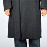 1960s Dark Green Herringbone Tweed Long Coat