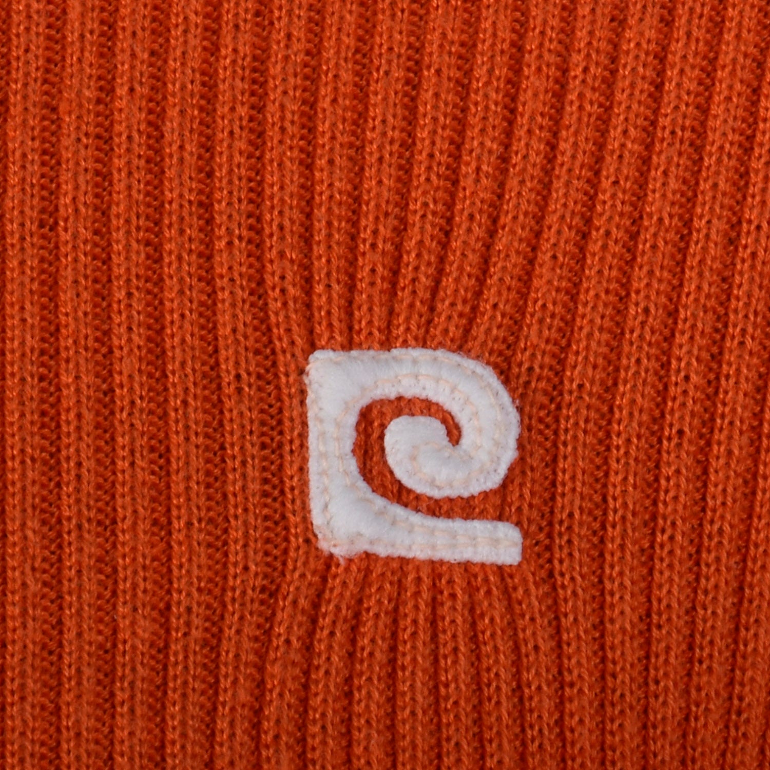 Small 1970s Pierre Cardin Knits Orange Sweater with Short Sleeves