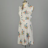 XXL 1940s Floral Cotton Day Dress Spring Casual Volup