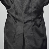 2000s Black Coat with Petal Hem