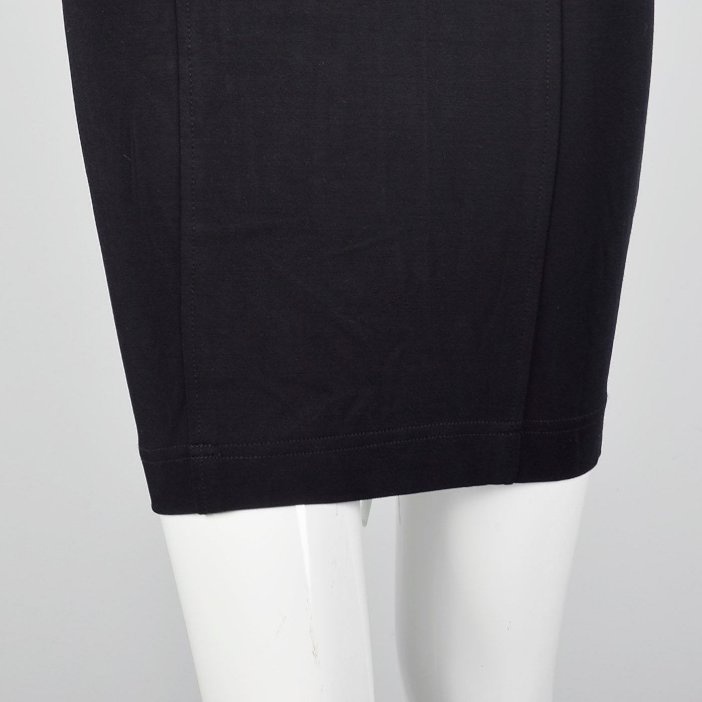 1980s Lillie Rubin Black Body Con Dress