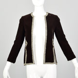 XS 1960s Brown Velvet Jacket