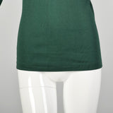 XS 1960s Deadstock Green Lightweight Long Sleeve Turtleneck Shirt