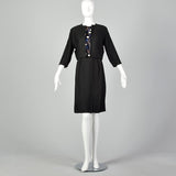 1960s Black and Floral Dress Set