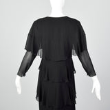 1980s Holly's Harp Tiered Silk Layer Dress