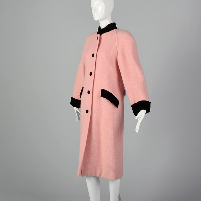 Small 1980s Pink Wool Jacket