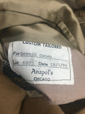 Large 1970s Coat Double Breasted Tan Winter Overcoat