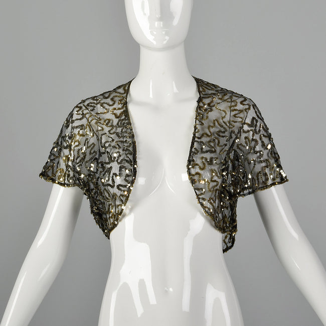 Small 1930s Sequin Bolero Jacket